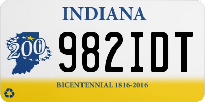 IN license plate 982IDT