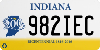 IN license plate 982IEC