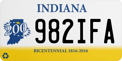 IN license plate 982IFA