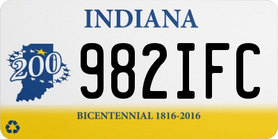 IN license plate 982IFC