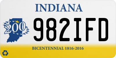 IN license plate 982IFD