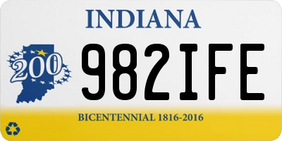 IN license plate 982IFE