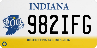 IN license plate 982IFG