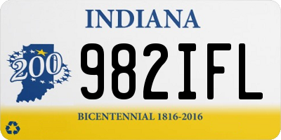 IN license plate 982IFL