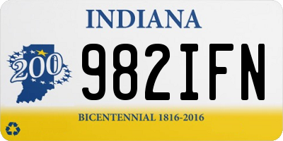 IN license plate 982IFN