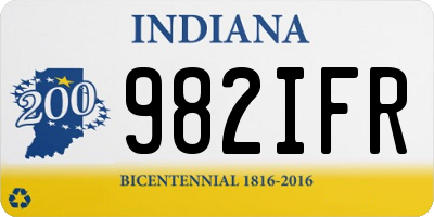 IN license plate 982IFR