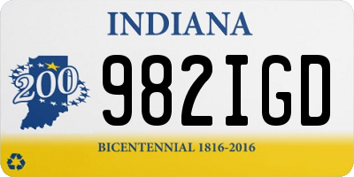 IN license plate 982IGD