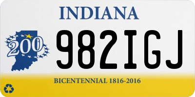 IN license plate 982IGJ