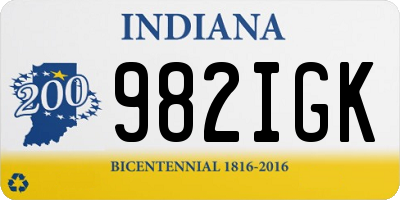 IN license plate 982IGK