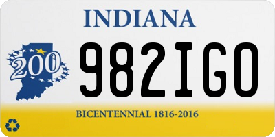 IN license plate 982IGO