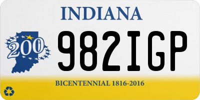 IN license plate 982IGP