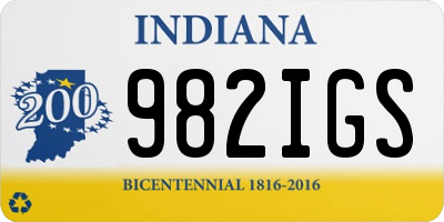 IN license plate 982IGS