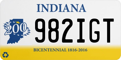 IN license plate 982IGT