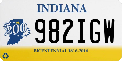 IN license plate 982IGW