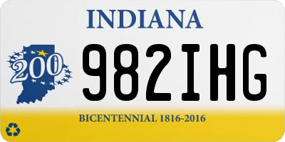 IN license plate 982IHG