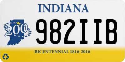 IN license plate 982IIB