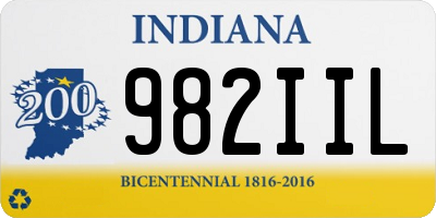 IN license plate 982IIL