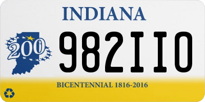 IN license plate 982IIO