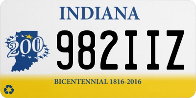 IN license plate 982IIZ