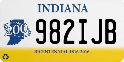 IN license plate 982IJB