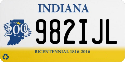 IN license plate 982IJL