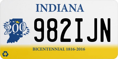 IN license plate 982IJN