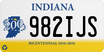 IN license plate 982IJS