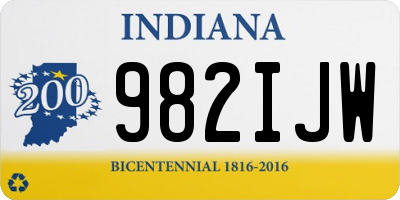 IN license plate 982IJW