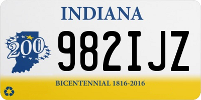 IN license plate 982IJZ