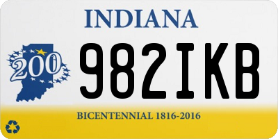 IN license plate 982IKB