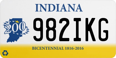 IN license plate 982IKG