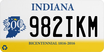 IN license plate 982IKM