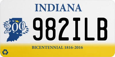 IN license plate 982ILB