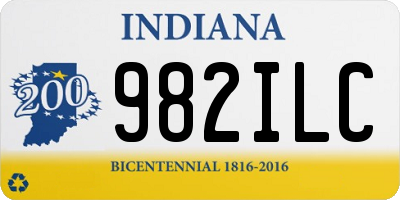 IN license plate 982ILC
