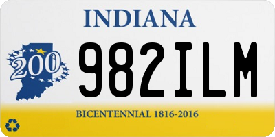 IN license plate 982ILM