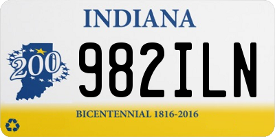 IN license plate 982ILN