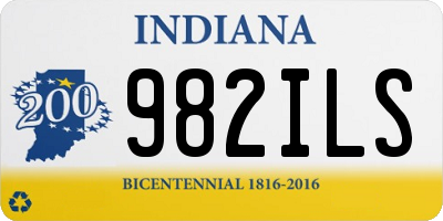 IN license plate 982ILS