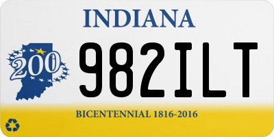 IN license plate 982ILT