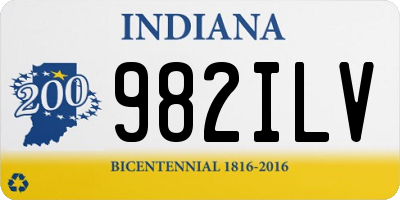 IN license plate 982ILV