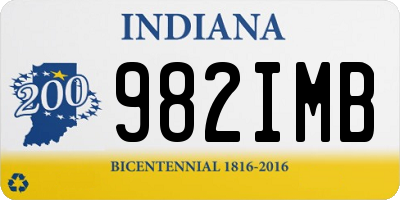 IN license plate 982IMB