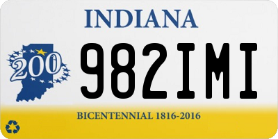 IN license plate 982IMI