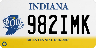 IN license plate 982IMK