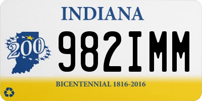 IN license plate 982IMM