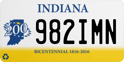 IN license plate 982IMN