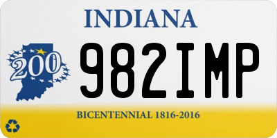 IN license plate 982IMP