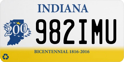 IN license plate 982IMU