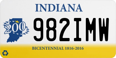 IN license plate 982IMW