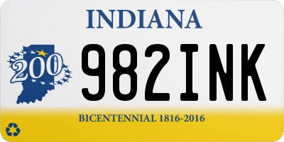 IN license plate 982INK