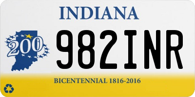 IN license plate 982INR