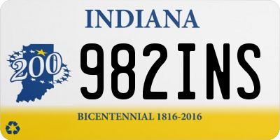 IN license plate 982INS